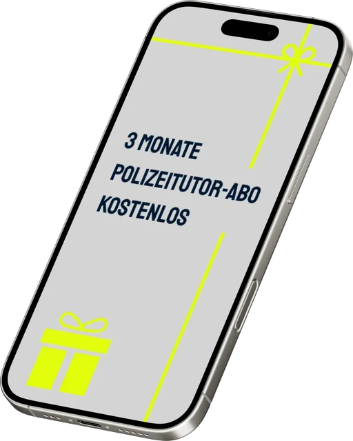 Smartphone mit Gutschein für 3 Monate Polizeitutor-Abo