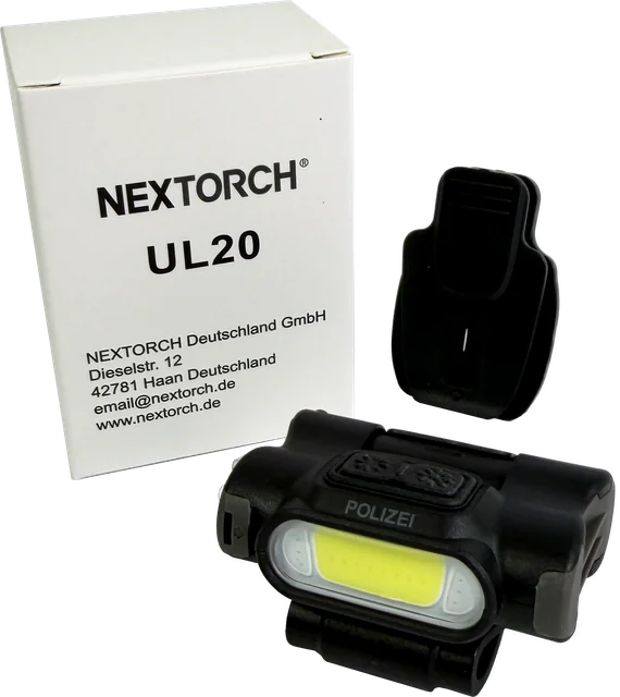 NEXTORCH UL20-P Cliplampe mit Verpackung